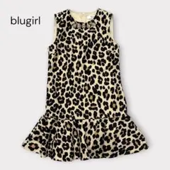 blugirl レオパード ワンピース ビジュー フレア ヒョウ柄 ノースリーブのサムネイル