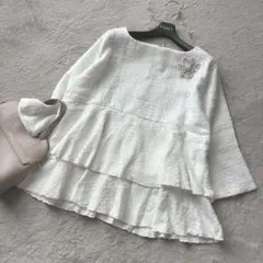 新品タグ付 Myu ツイード生地ペプラムトップス きれいめ 入学式 セレモニー