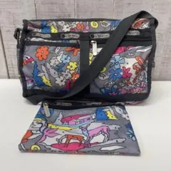LeSportsac 花柄ショルダーバッグ ミニポーチ付き