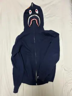 A Bathing Ape シャークフードパーカー XL ネイビー