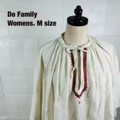 Do Family ブラウス 刺繍 民族調半袖シャツ アイボリー Mサイズ 31のサムネイル