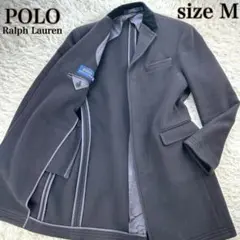 【美品・現行】ポロラルフローレン　チェスターコート　ベロア襟　グレー　イタリア製