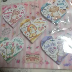 ディズニーシー　ダッフィー＆フレンズ　ハート型メモ帳 5種類