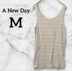 A New Day ストライプ タンクトップ 【M】 ピンク イエロー