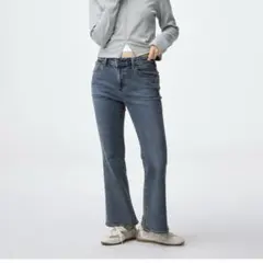 GU スリムフレアジーンズ+EC【丈短め68.0cm】 XS