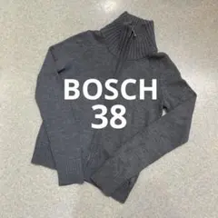 BOSCH ボッシュ ジップアップ ニットカーディガン グレー 長袖 38サイズ