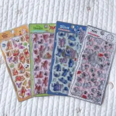 プチドロップステッカー　ディズニー　4点セット