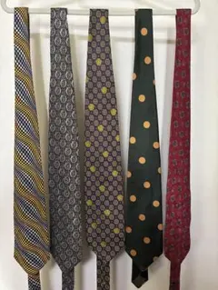 ネクタイ5本セット　ベルサーチ、ディオール、ティファニー