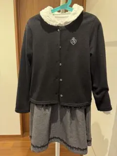 女の子　フォーマル　130 ワンピース　ブラウス　カーディガンセット