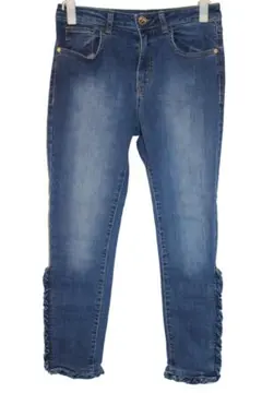 R JEANS アールジーンズスキニー9部丈ストレッチパンツブルーMのサムネイル