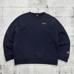 00s Y2K OLD adidas ナス紺 Vガゼット スウェット ゆるダボのサムネイル