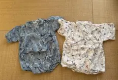 【2枚セット】甚平ロンパース　80サイズ　双子　お祭り