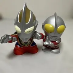 非売品 ウルトラマン ウルトラマンガイア ソフビ 貯金箱セット フィギュア