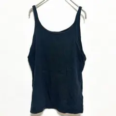 美品 H&M エイチアンドエム 【L】タンクトップ ブラック 綿