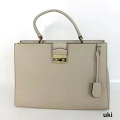 Samantha Thavasa サマンサタバサ ハンドバッグ グレージュレザー