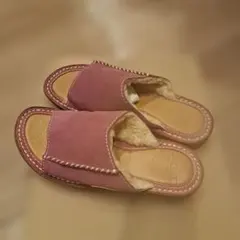 日本未発売　UGG スライドサンダル ステッチシープスキン 24.0 ピンク