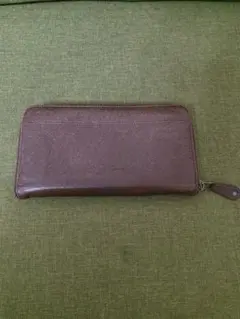 IBIZA　ダークブラウン レザー ラウンドファスナー長財布