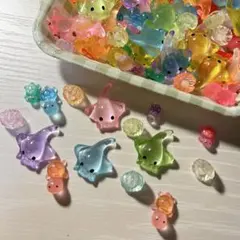 海の生き物　アクリルパーツ　レジンパーツ　ビーズ　ハンドメイドパーツ