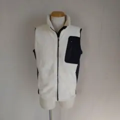 DUARIGボアベストフリースベストマジックサーモ防寒冬ゼビオホワイトサイズM