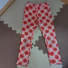 ムージョンジョン 赤い花柄レギンス