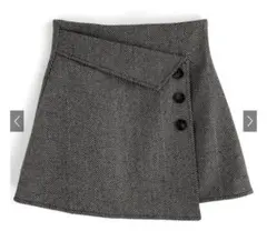 GRL インパン裏地付へリンボーンアシメミニスカート （tu923）