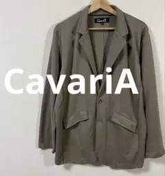 キャバリア　CavariA　テーラードジャケット　Lサイズ　ベージュカーキ　美品のサムネイル