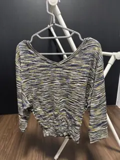 EMODA ストライプ Vネック 長袖トップス L