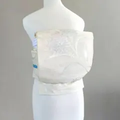 絽紗　夏帯　二重太鼓　淡黄蘗の月色　作り帯付け帯　胴巻き〜110cm 正絹