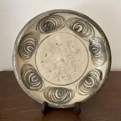 陶芸家 作家物 鉄絵 団扇図 丸皿 大皿 団扇皿 | Mercari