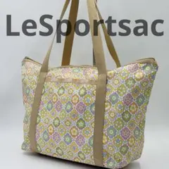 美品 レスポートサック トートバッグ ナイロン パステル A4可 フラワー