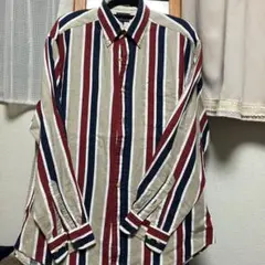 TOMMY HILFIGER ストライプ長袖シャツ M