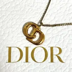 【美品】Dior　クリスチャンディオール　ロゴ　ネックレス　ゴールド