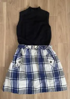 美品✨ バーバリー　バーバリーブルーレーベル　チェック　ノースリーブワンピース