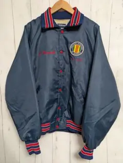 80s USA製 Hollowway スタジャン XL 刺繍ワッペン f06