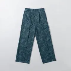 【kutir】ペイズリー柄センタープレスパンツ【新品】