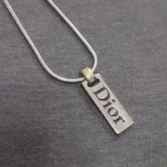 北M5819】Christian Dior ロゴプレート ネックレス - メルカリ