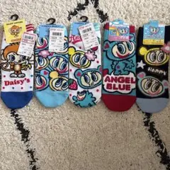 ANGEL BLUE キャラクターソックス　靴下5点セット