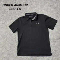 UNDER ARMOUR HeatGear ポロシャツ 黒 LG ゴルフのサムネイル