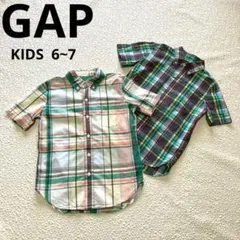 ギャップ チェック柄 S シャツ 緑 グレー 総柄 セット