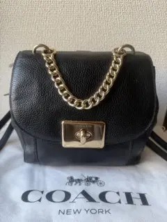 COACH コーチリュックサック2WAYブラック チェーン