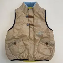 【美品】120 ラグマート ボア ベスト リバーシブル ベージュ ファー 中綿