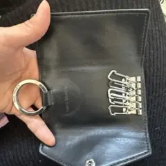 MICHAEL KORS レザーキーケース ブラック/ブラウン