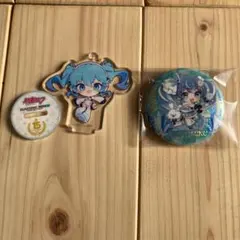 初音ミク マグネット 缶バッジ アクリルキーホルダー レーシングミク