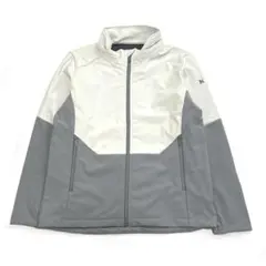 ★新品未使用★防風フード付きジャケット Lサイズ ホワイト/グレー