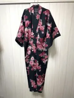 彼岸花(曼珠沙華)柄 浴衣 千鳥格子柄帯付き - メルカリ