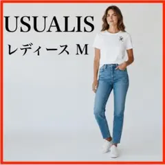 V567*USUALIS*半袖Tシャツ*白*M*蠍*ラインストーンのサムネイル