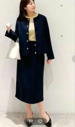 美品✨　ロペピクニック　カラーツイード ライク セットアップ　40 金ボタン