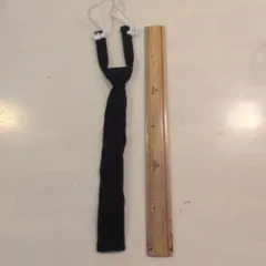 黒の布製ネクタイ 約22cm