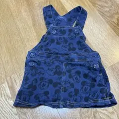 ミッキーマウス柄 ジャンバースカート 80サイズ