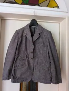 miu miu グレー ブラウンテーラードジャケット　イタリア製